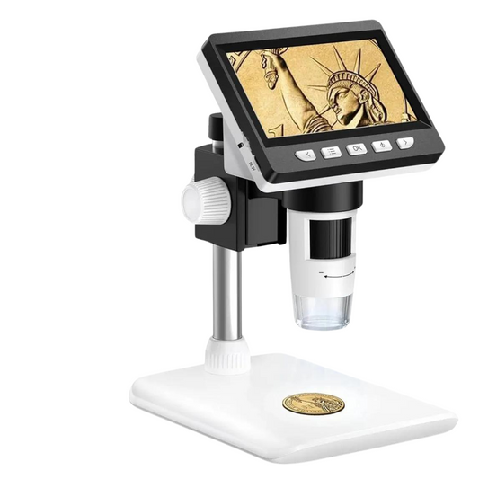 4.3 Inch Digital Microscope: Full HD IPS Screen, Continuous Magnification Zoom